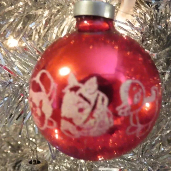 Vintage Glass Christman Ornaments Set of 3 - Picture 10 of 14